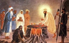 Guru Arjan Dev's subject to torture by the Mughals
